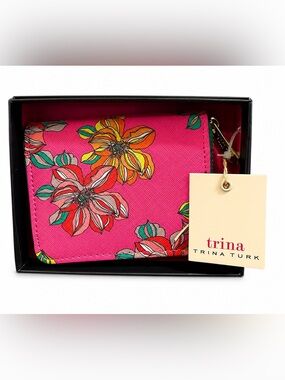 NIB Trina Turk Pink Floral Women's Wallet